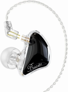 BASN Bmaster 2-Pin Triple Drivers in Ear Monitor Headphone with Two Detachable Cables Fit in Ear Suitable for Audio Engineer, Musician (Black) in-ear monitors,hi-fi IEMs,studio earphones,