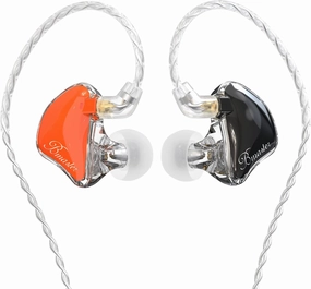 BASN in-Ear Monitors, Bmaster Triple Driver HiFi Stereo Noise-Isolating with Enhanced Bass for Musicians Stage/Audio Recording (PRO Orange/Black) in-ear monitors,hi-fi IEMs,studio earphones,