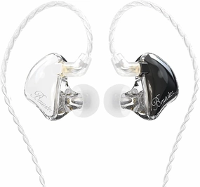BASN in-Ear Monitors, Bmaster Triple Driver HiFi Stereo Noise-Isolating with Enhanced Bass for Musicians Stage/Audio Recording(PRO White/Black) in-ear monitors,hi-fi IEMs,studio earphones,