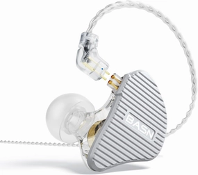 BASN Mix-PD in Ear Monitor,1Planar Driver   1Dynamic Driver HiFi IEM Earphones with CNC Crafted Metal Cover, Wired 0.78mm 2-Pin Silver Plated Detachable Cable for Musicians (Silver) in-ear monitors,hi-fi IEMs,studio earphones,