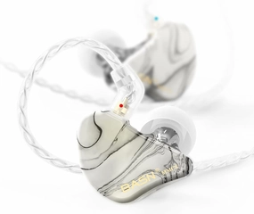 BASN MMCX Triple Driver in-Ear Monitors with Rich Bass, HiFi Stereo IEM Earphones with Upgraded Detachable Cables for Audiophiles Musicians (Porcelain White) in-ear monitors,hi-fi IEMs,studio earphones,