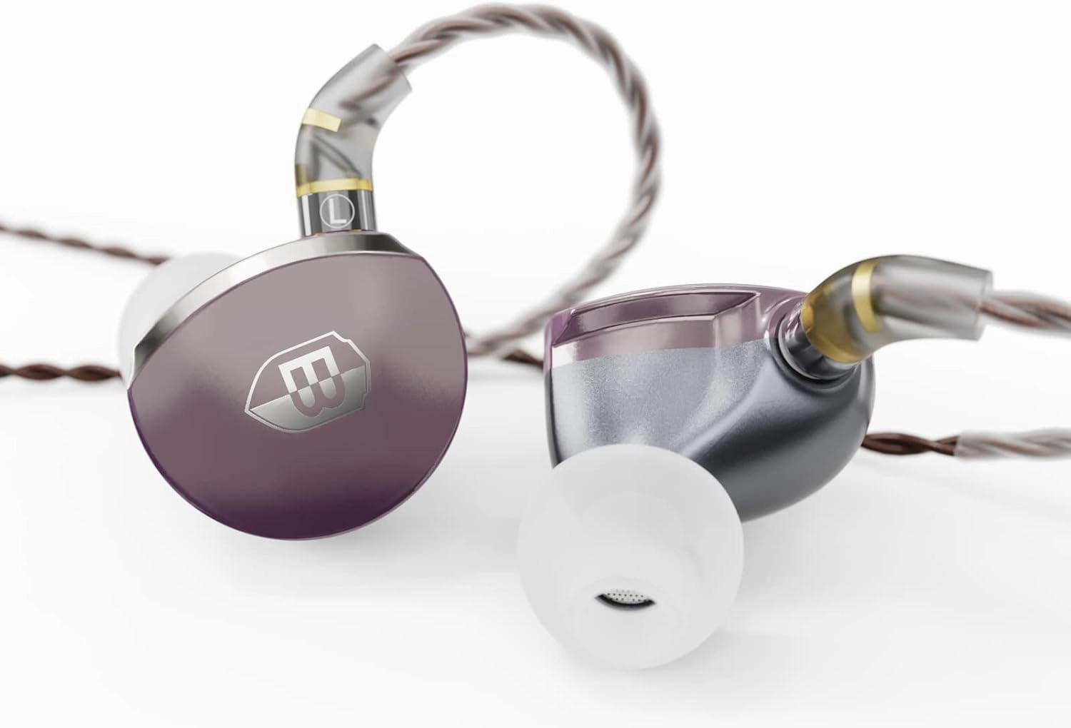 BASN MTPro in Ear Monitors, 14.5mm Planar HiFi IEM Headphones with CNC Process and 4-Core Litz OCC Single-Crystal Copper Cable for Musicians(Deep Purple) reference headphones,neutral sound headphones,monitor headphones,