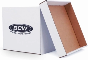 BCW 33 RPM Vinyl Record Storage Box -5ct | Stackable with Double Thickness Handles & Bottom | Holds 65 LPs or Laserdiscs | Ideal for DJs, Collectors & Show Vendors | 12-Inch Vinyl Album Organizer vinyl storage,record holder,LP organizer,