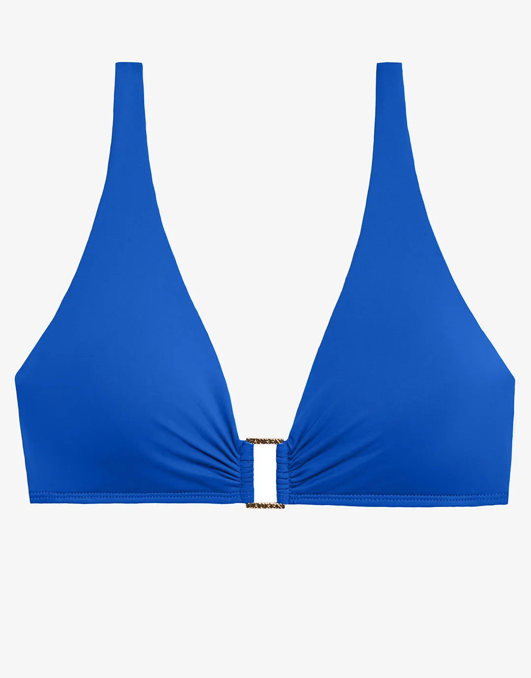 Beach Club Solids Ring OTS Bikini Top - Royal Blue