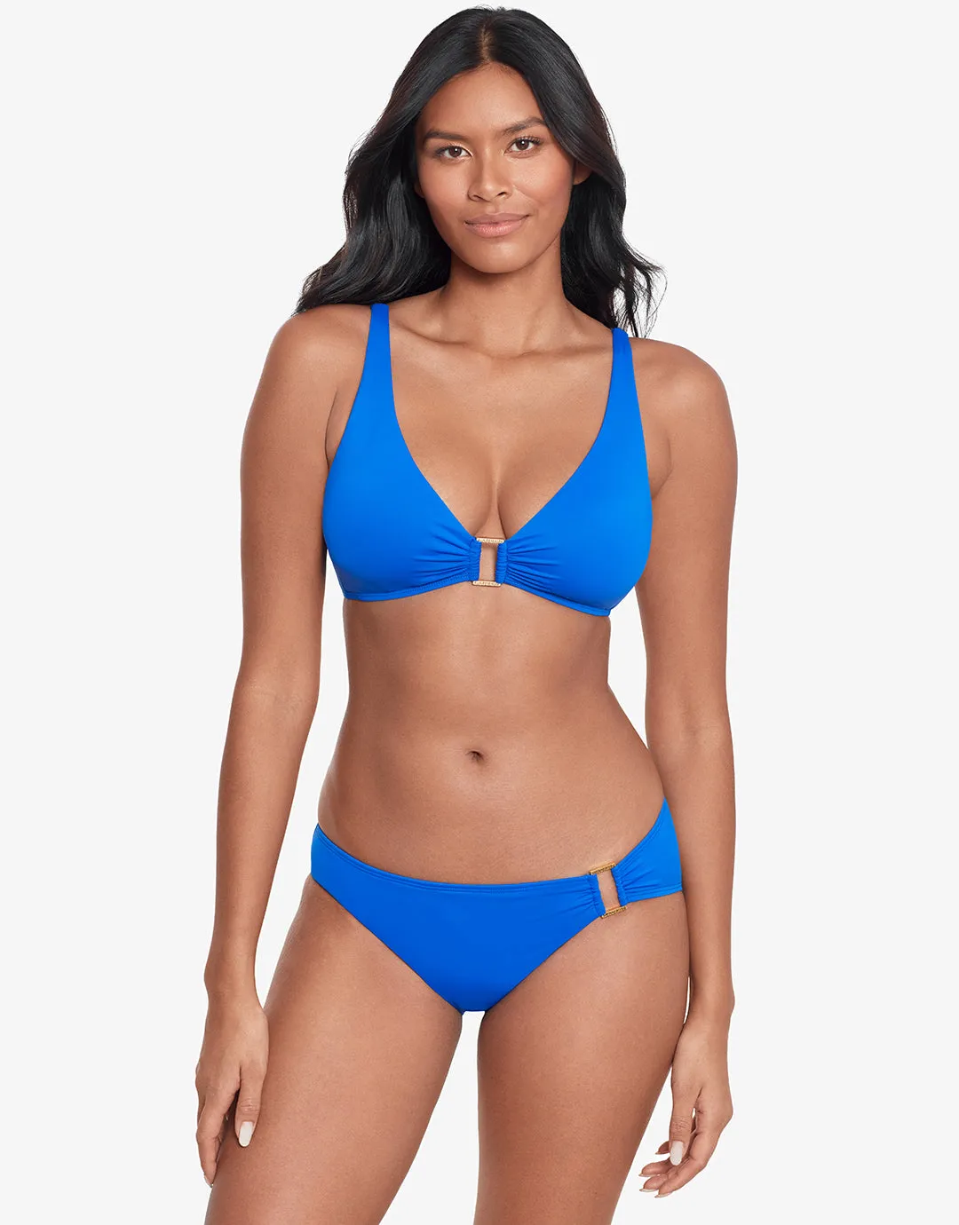 Beach Club Solids Ring OTS Bikini Top - Royal Blue