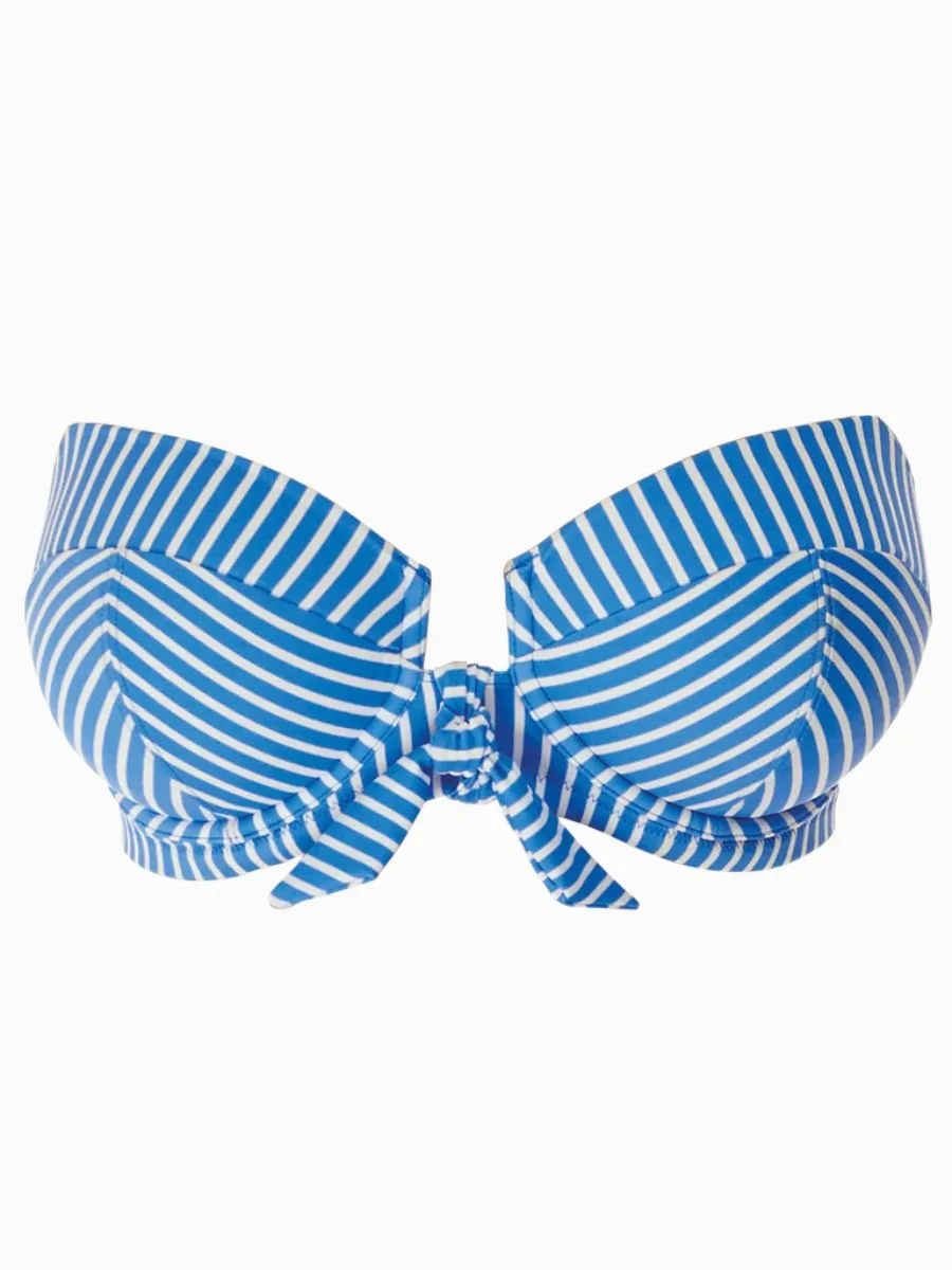 Beach Hut Bandeau Bikini Top - Blue Moon