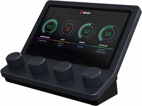 BEACN Mix - USB C Windows Audio Controller with a Beautiful 5 Color Display and 4 Smooth Push-Button encoders for Streaming, Gaming, Podcasting, and Work from Home Applications (Dark) audio interface,USB interface,music recording input,