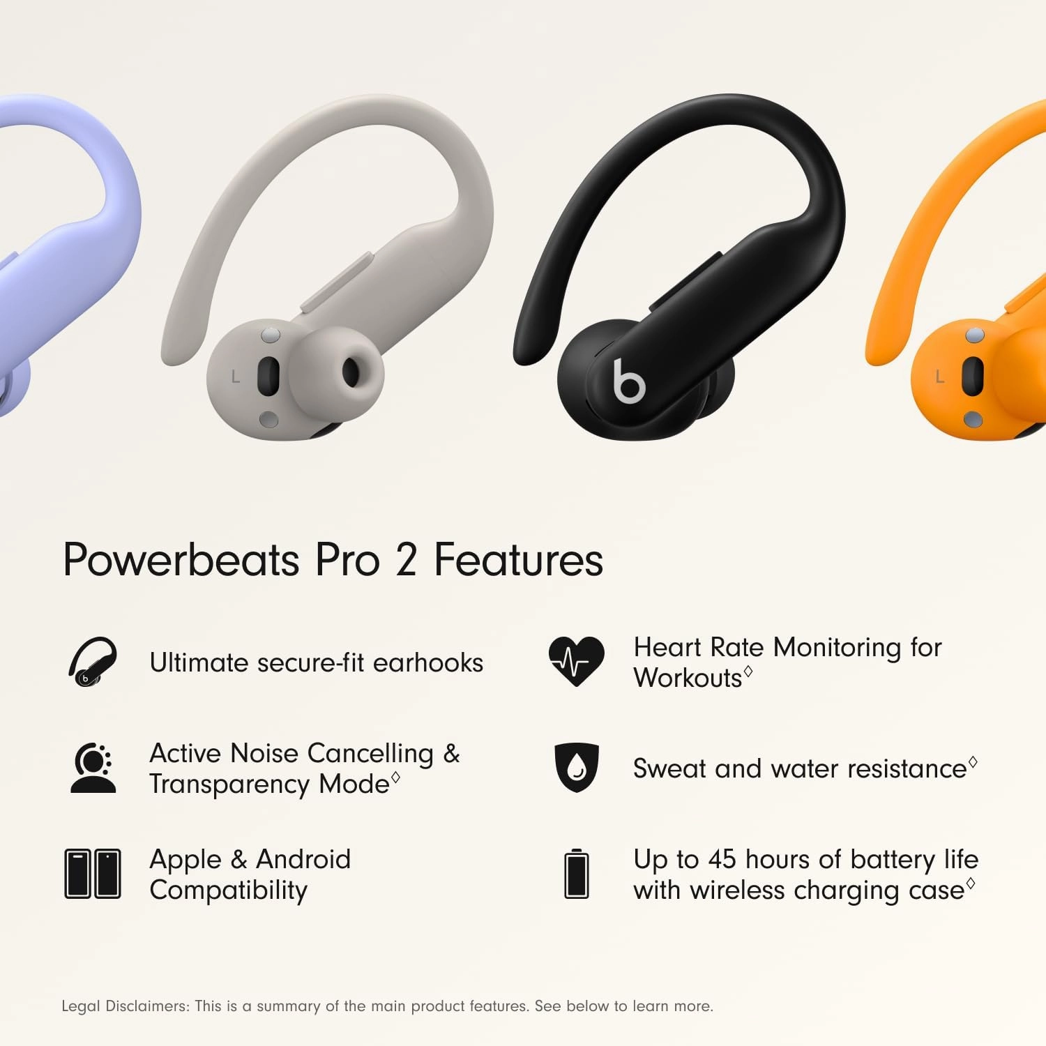 Beats Powerbeats Pro 2 Wireless Bluetooth Earbuds with AppleCare  (2 years) - Jet Black