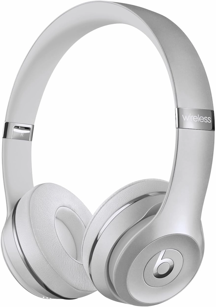 Beats Solo3 - Wireless Bluetooth On-Ear Headphones, Apple & Android Compatible, Up to 40H of Battery Life - Silver (Latest Model) over-ear headphones,closed back headphones,wireless studio cans,