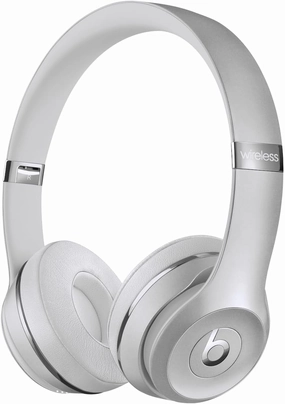 Beats Solo3 - Wireless Bluetooth On-Ear Headphones, Apple & Android Compatible, Up to 40H of Battery Life - Silver (Latest Model) over-ear headphones,closed back headphones,wireless studio cans,