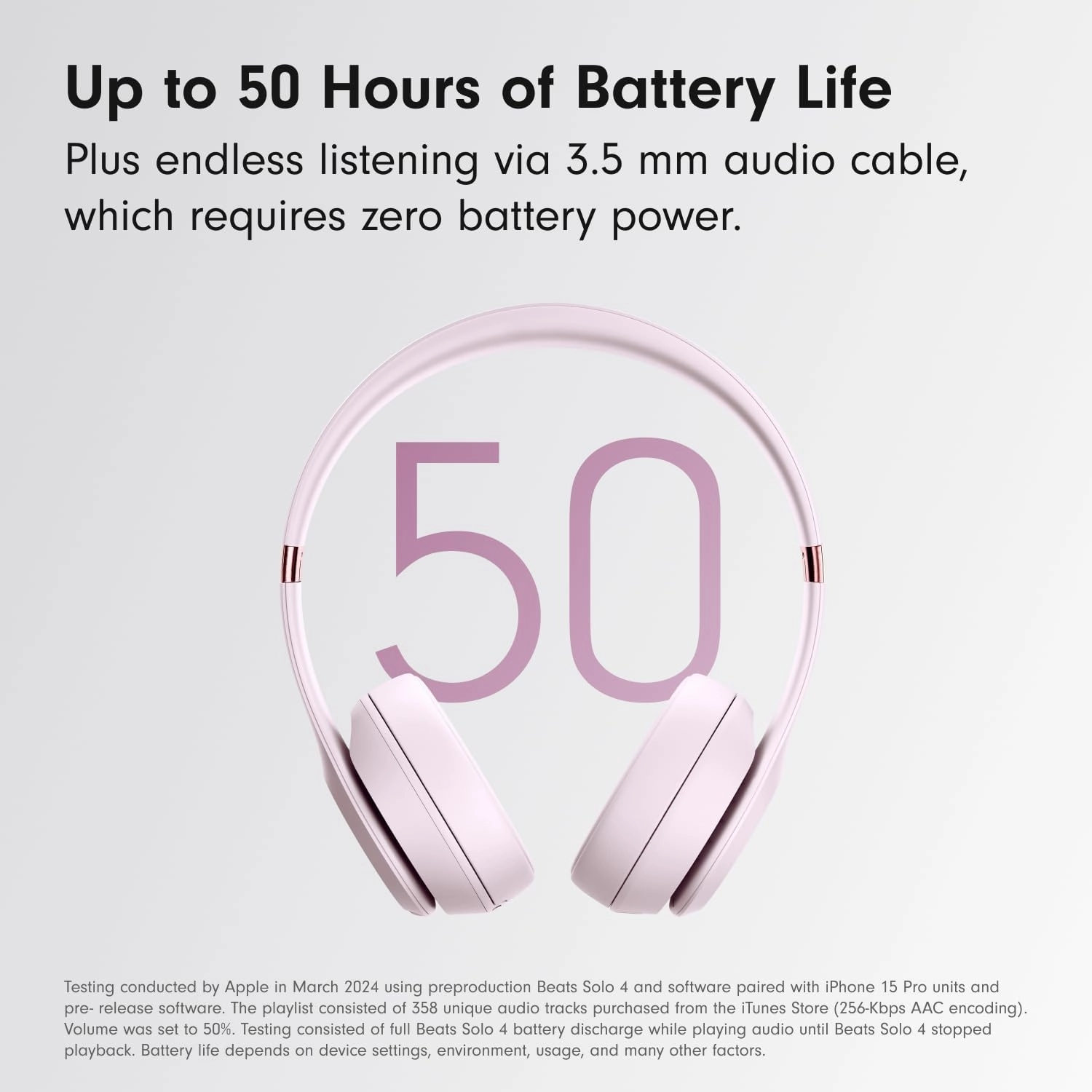 Beats Solo4 with AppleCare  for Headphones (2 Years) - Cloud Pink