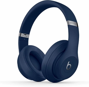 Beats Studio3 Wireless Headphones - Blue - (Renewed) noise cancelling headphones,ANC headphones,travel headphones,