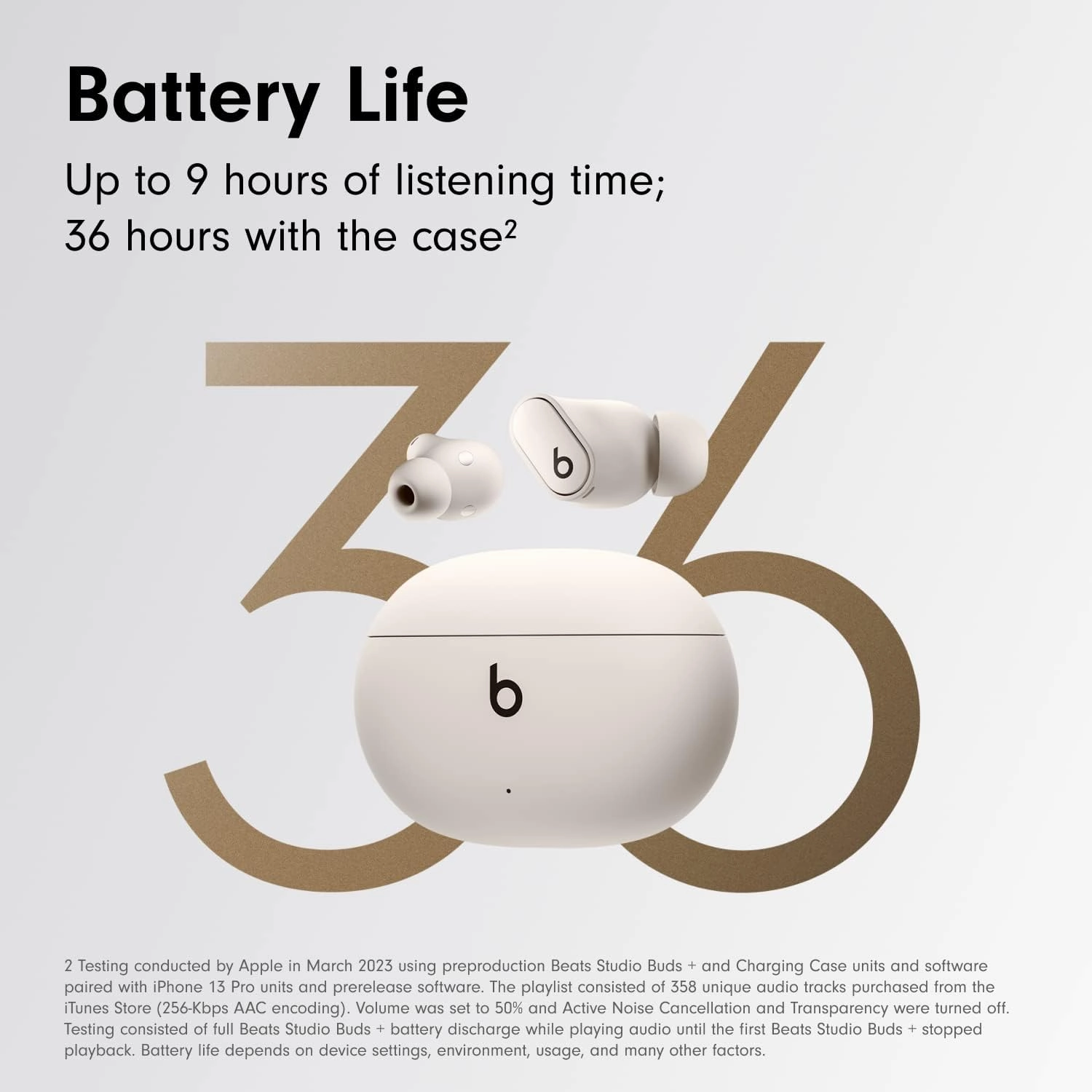 Beats Studio Buds   - Ivory with AppleCare  (2 Years)