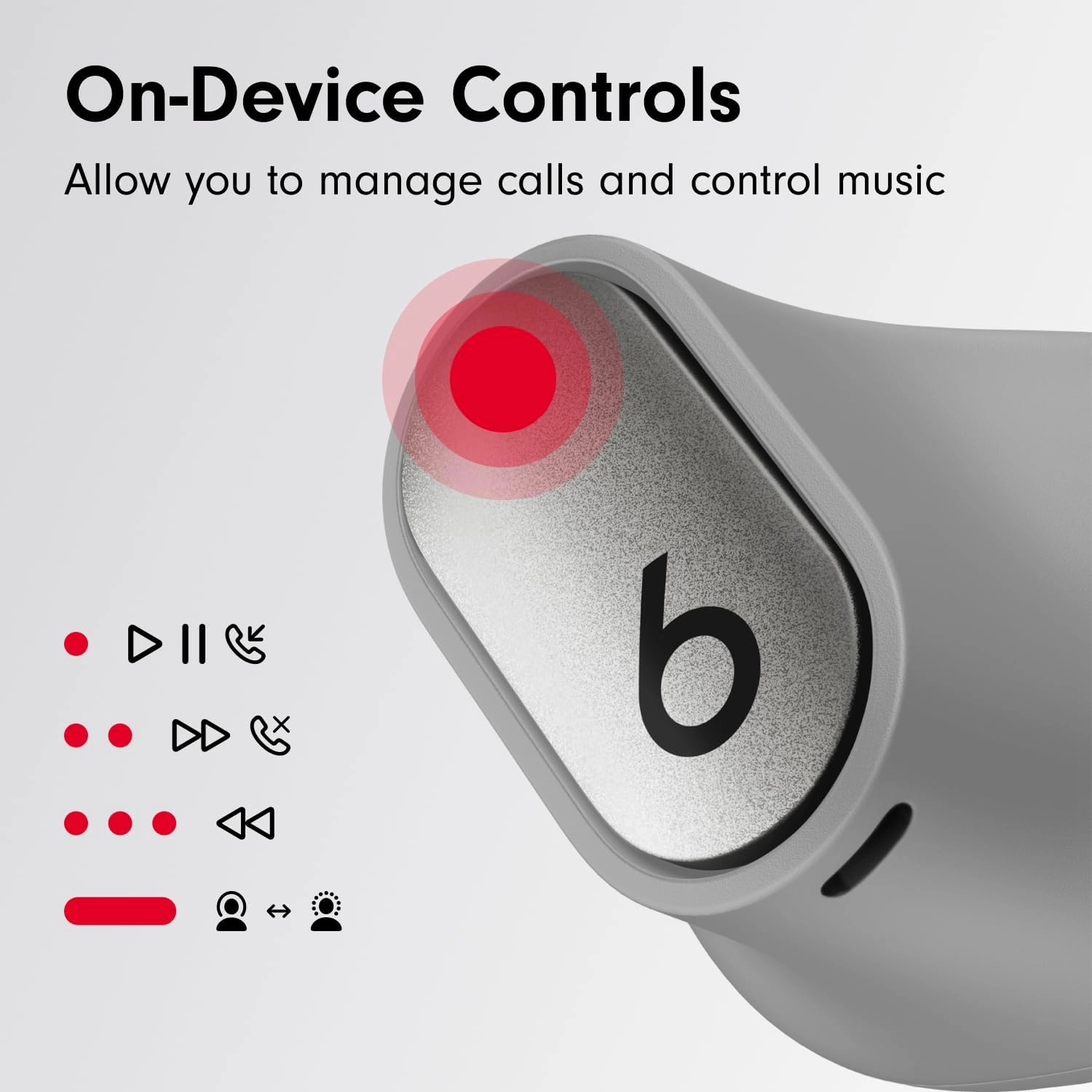 Beats Studio Buds   | True Wireless Noise Cancelling Earbuds, Enhanced Apple & Android Compatibility, Built-in Microphone, Sweat Resistant Bluetooth Headphones, Spatial Audio - Cosmic Silver