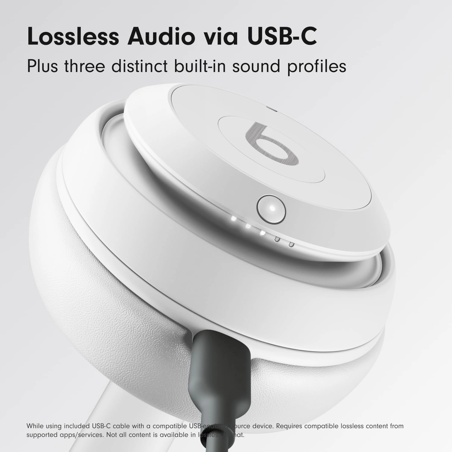 Beats Studio Pro - Wireless Bluetooth Noise Cancelling Headphones - Personalized Spatial Audio, USB-C Lossless Audio, Apple & Android Compatibility, Up to 40 Hours Battery Life - Matte White