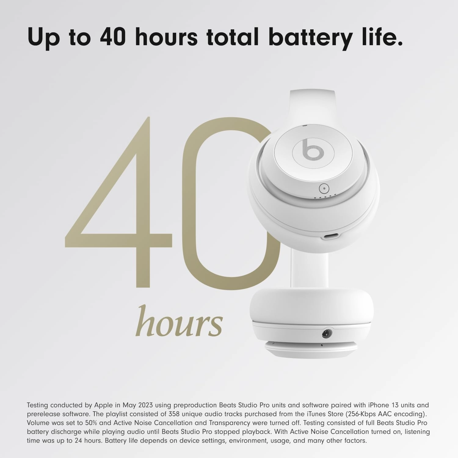 Beats Studio Pro with AppleCare  for Headphones (2 Years) - Matte White