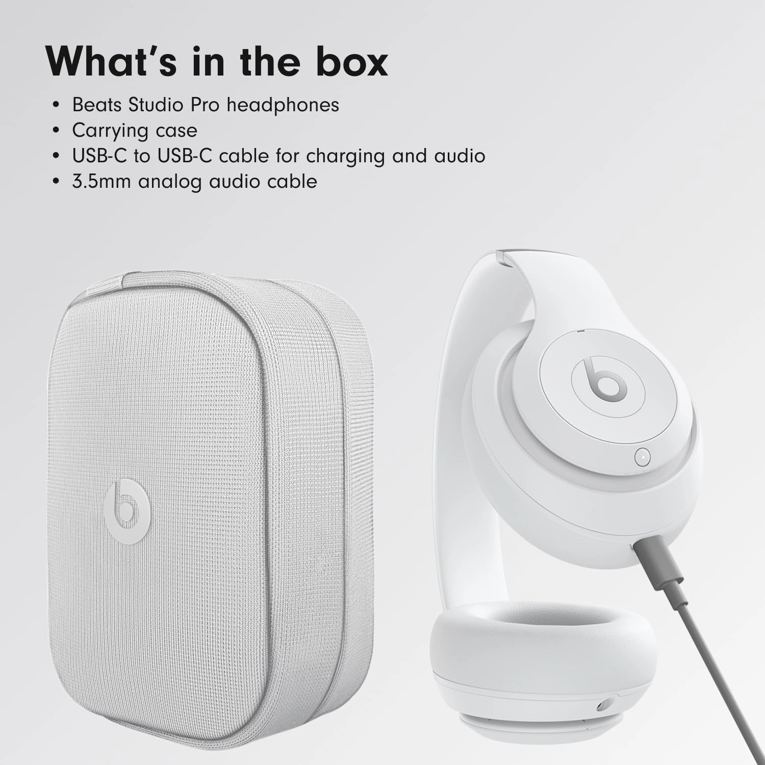 Beats Studio Pro with AppleCare  for Headphones (2 Years) - Matte White