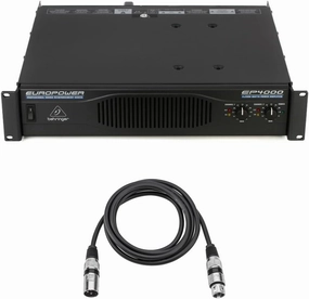 Behringer EP4000 4000W Professional Stereo Power Amplifier with XLR Microphone Cables power amplifier,stereo amp,hi-fi power amp,