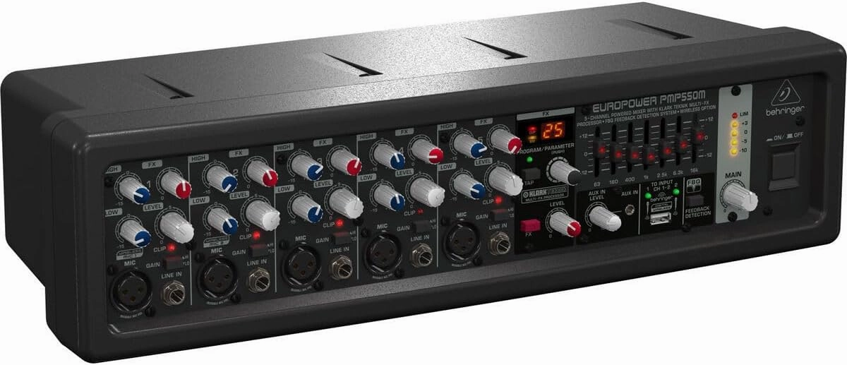 Behringer Europower PMP550M 5-channel 500W Powered Mixer power amplifier,stereo amp,hi-fi power amp,