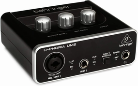 Behringer U-Phoria UM2 USB Audio Interface audio interface,USB interface,music recording input,