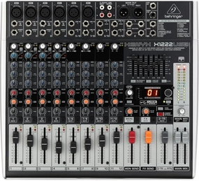 Behringer Xenyx X1222USB Mixer with USB and Effects mixer console,audio mixing desk,DJ console,