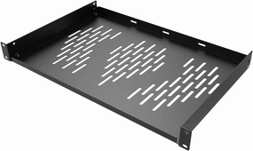 Beiyier 1U Server Rack Shelf, Suitable for 19" Network Equipment Racks and Cabinets, Ventilated Cantilever Tray, Depth of 12 inches, Well-Ventilated (1PCS, Black) equipment cabinet,AV gear cabinet,component enclosure,