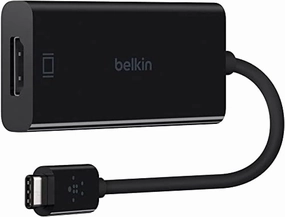 Belkin USB-C to HDMI Adapter, Chromebook Certified - 4K @ 60Hz Video Output, HDMI to USB-C Converter, USB Type-C to HDMI Adapter for MacBook, iPad Pro, and Other USB-C Devices - Black smart audio hub,voice control speaker,Alexa compatible audio,