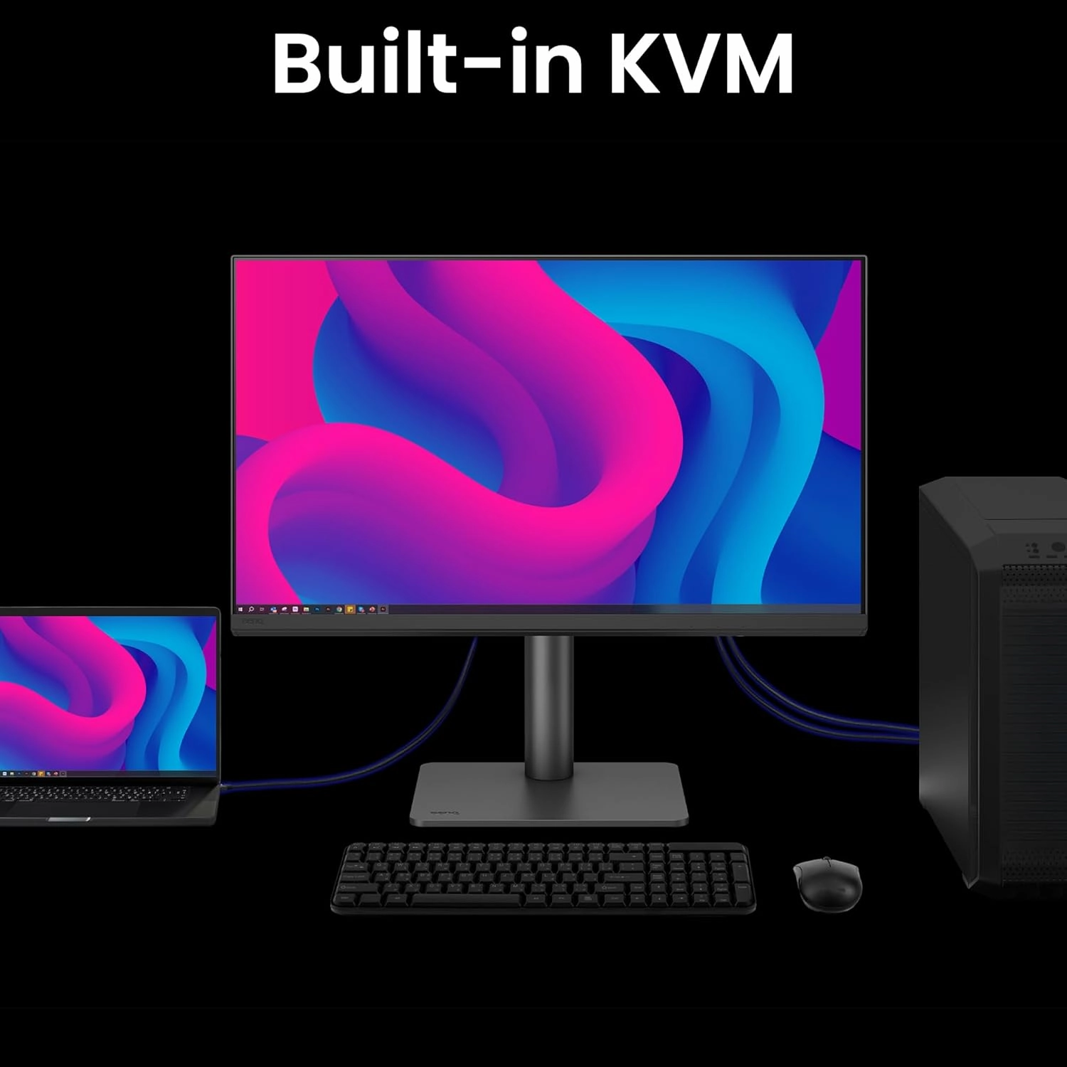 BenQ PD2706QN 27 2K QHD (2560x1440) Monitor for Designers, IPS, 95% P3, 100% sRGB/Rec.709, 90W USB-C, 100Hz, Software Calibration, Daisy Chain(MST), Anti-Glare Nano Matte Panel, Height Adjustable