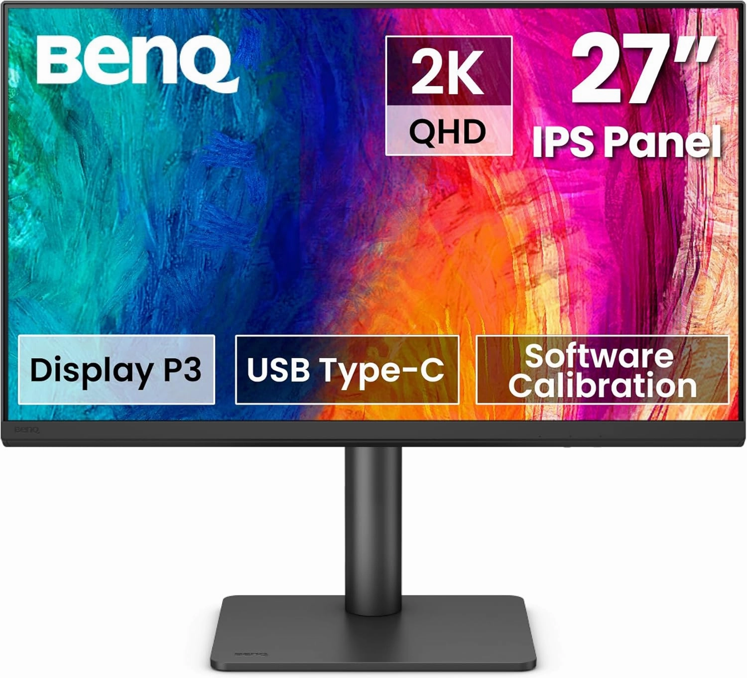 BenQ PD2706QN 27 2K QHD (2560x1440) Monitor for Designers, IPS, 95% P3, 100% sRGB/Rec.709, 90W USB-C, 100Hz, Software Calibration, Daisy Chain(MST), Anti-Glare Nano Matte Panel, Height Adjustable studio monitors,nearfield speakers,mixing reference monitors