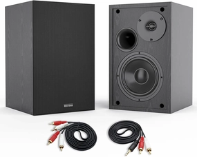 BESTISAN Bookshelf Speakers, 4 Inch Powered Bookshelf Speakers with Deep Bass, Bluetooth 5.0 Studio Monitor Speakers, 2.0 Neared Field Audio Speakers with 2 RCA Line Input, Set of 2 Black-New Model wireless speakers,portable Bluetooth speaker,multiroom spe