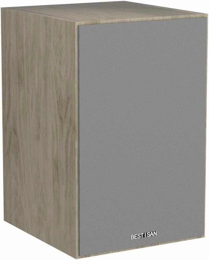 BESTISAN Bookshelf Speakers, Powered Bluetooth Speakers with RCA Input and Sub Output, Wireless Bluetooth Speakers with 4 Inch Woofer, Wood Grain