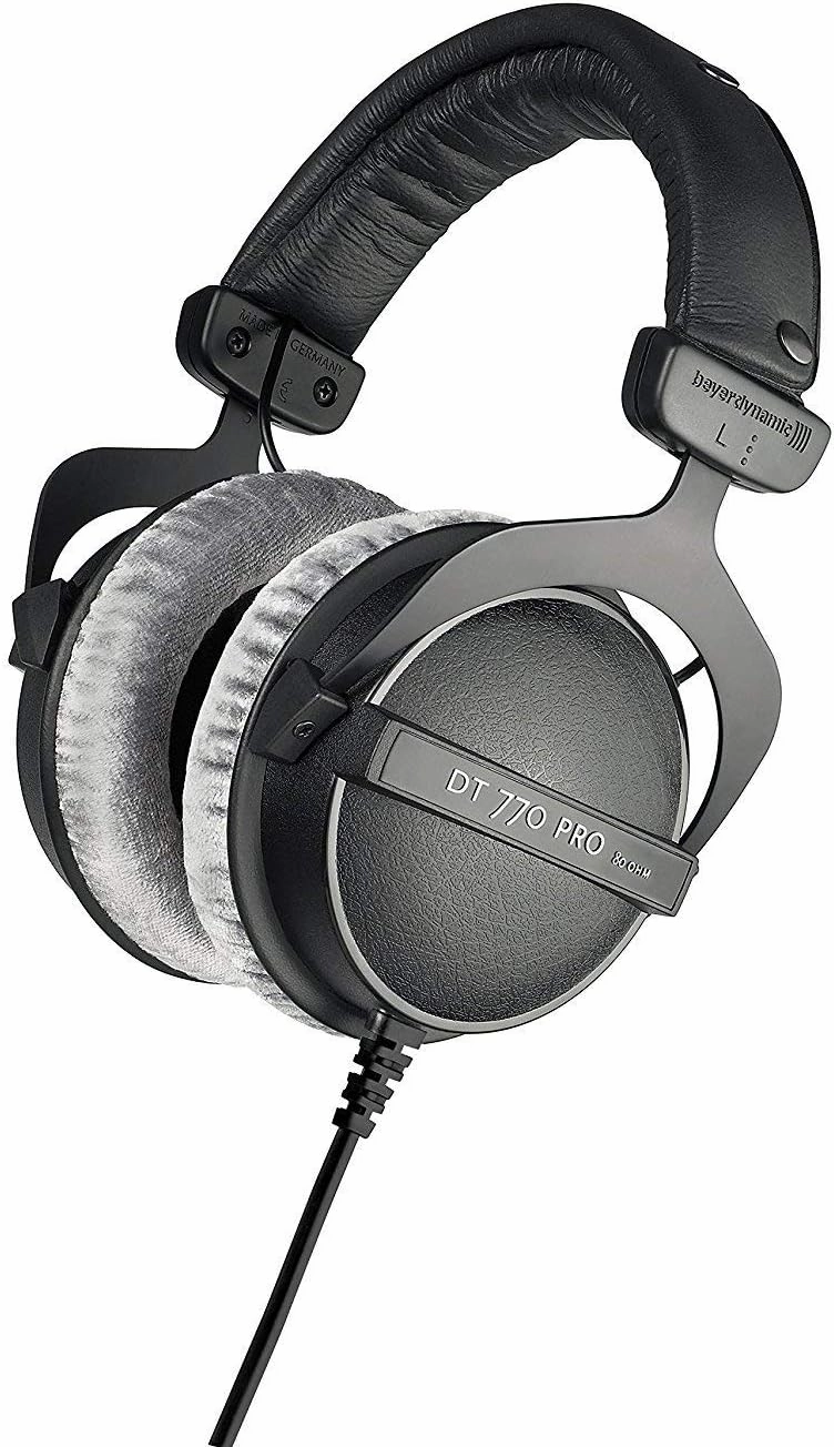 beyerdynamic DT 770 PRO 80 Ohm Studio Headphone (Renewed) reference headphones,neutral sound headphones,monitor headphones,