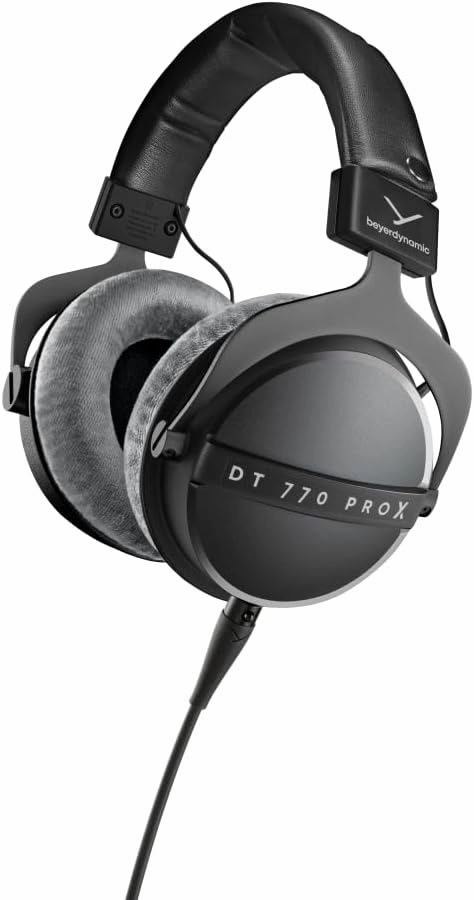 beyerdynamic DT 770 Pro X Over-Ear Studio Wired Headphones for Recording and Monitoring (Closed) with Detachable Cable Handmade in Germany (48 Ohms, Black) audiophile headphones,high-end headphones,studio over-ear,