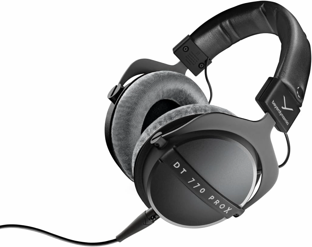 beyerdynamic DT 770 Pro X Over-Ear Studio Wired Headphones for Recording and Monitoring (Closed) with Detachable Cable Handmade in Germany (48 Ohms, Black)