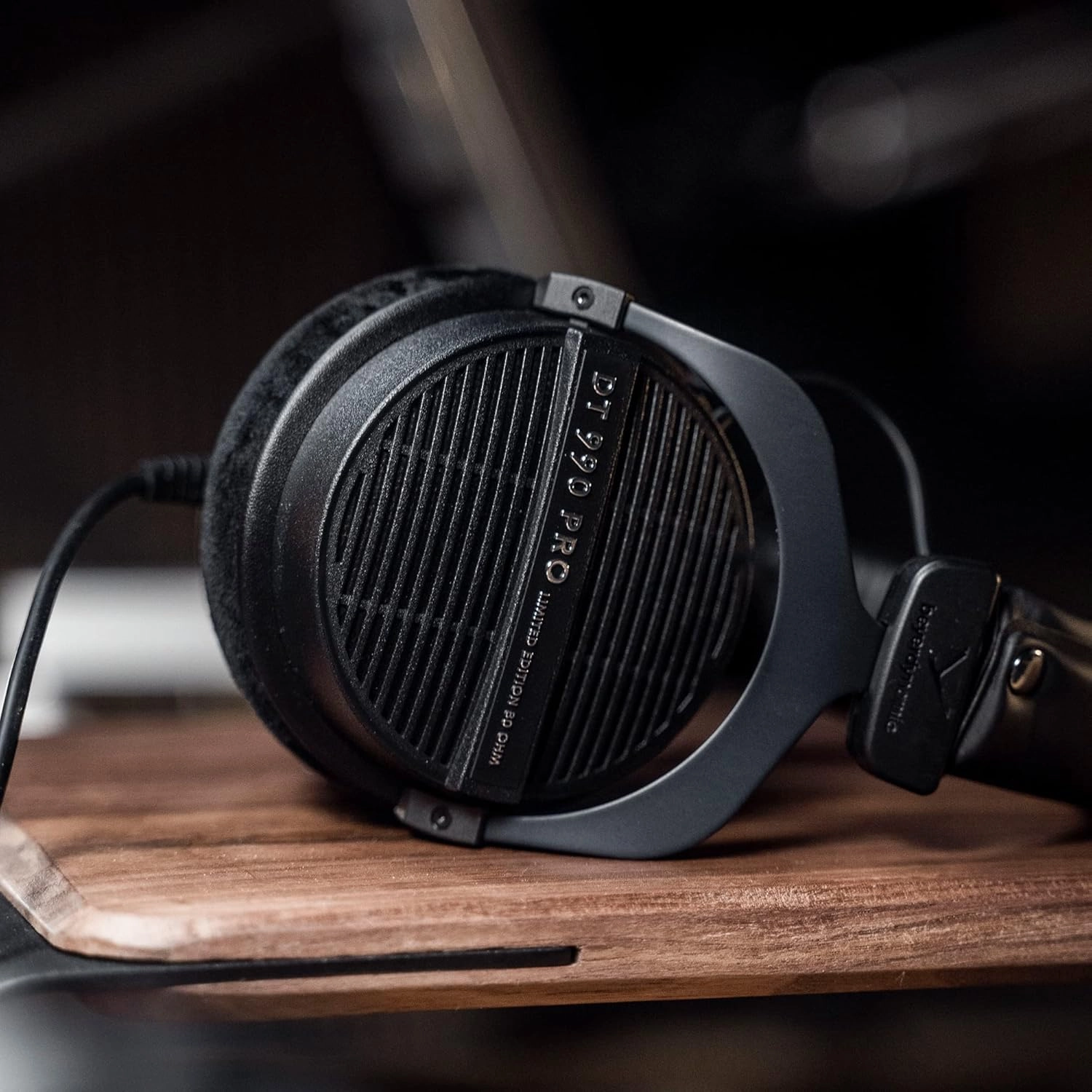 beyerdynamic Dt 990 Pro Over-Ear Studio Monitor Headphones - Open-Back Stereo Construction, Wired (80 Ohm, Black (Limited Edition))