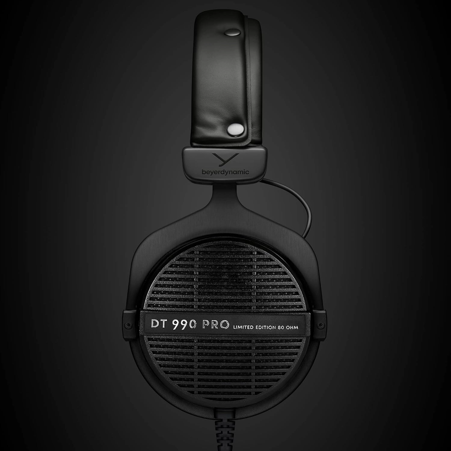 beyerdynamic Dt 990 Pro Over-Ear Studio Monitor Headphones - Open-Back Stereo Construction, Wired (80 Ohm, Black (Limited Edition))