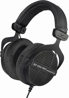 beyerdynamic Dt 990 Pro Over-Ear Studio Monitor Headphones - Open-Back Stereo Construction, Wired (80 Ohm, Black (Limited Edition)) audiophile headphones,high-end headphones,studio over-ear,