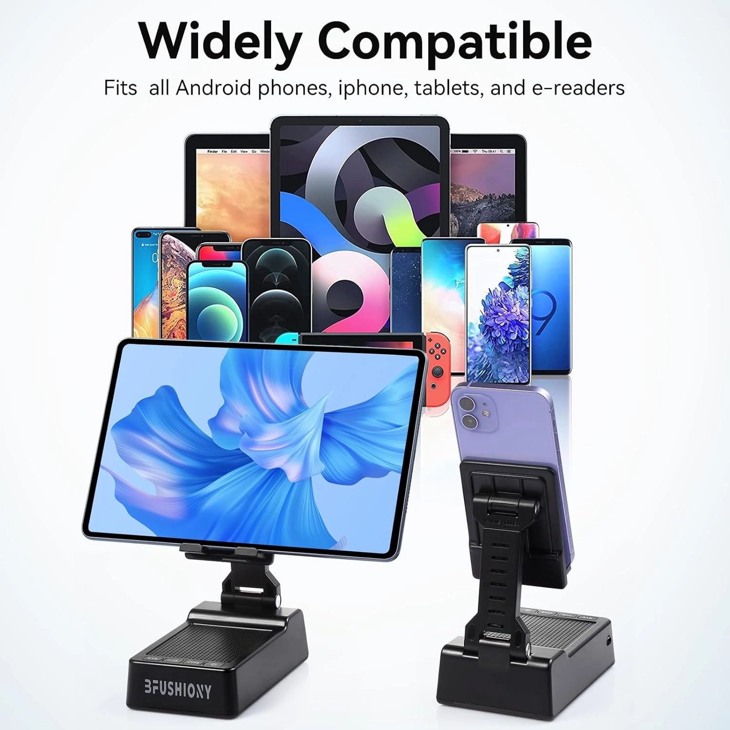 Birthday Gifts for Men Women Father's Day - Phone Stand with Wireless Speaker and Charger for iPhone/Android/Tablet, Unique Gift for Him Dad Mom Tech Gadgets