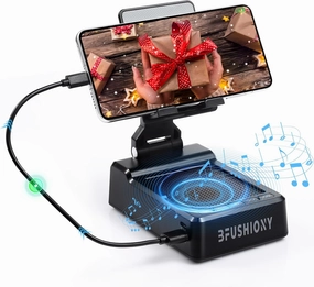 Birthday Gifts for Men Women Father's Day - Phone Stand with Wireless Speaker and Charger for iPhone/Android/Tablet, Unique Gift for Him Dad Mom Tech Gadgets wireless speakers,portable Bluetooth speaker,multiroom speaker,