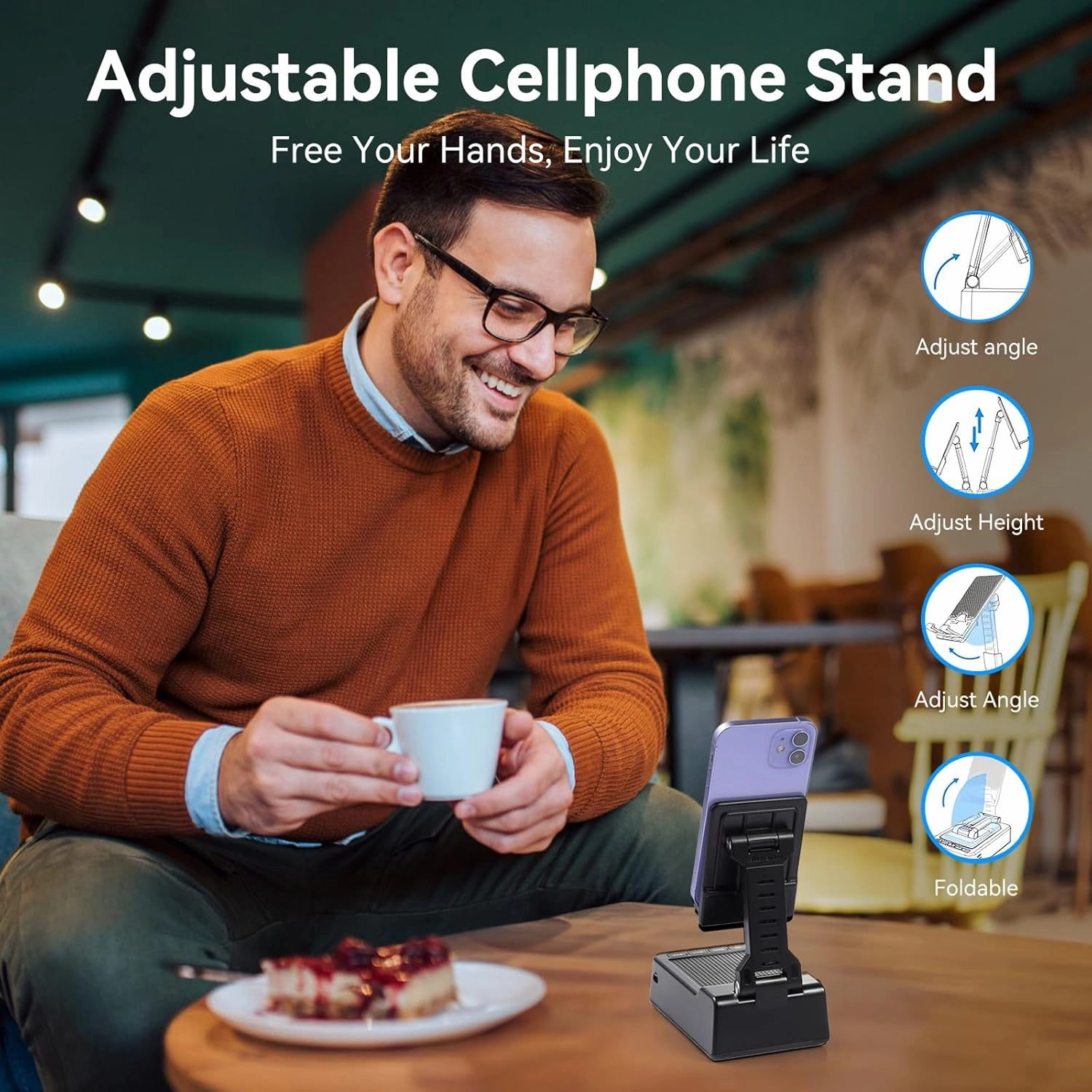 Birthday Gifts for Men Women Father's Day - Phone Stand with Wireless Speaker and Charger for iPhone/Android/Tablet, Unique Gift for Him Dad Mom Tech Gadgets