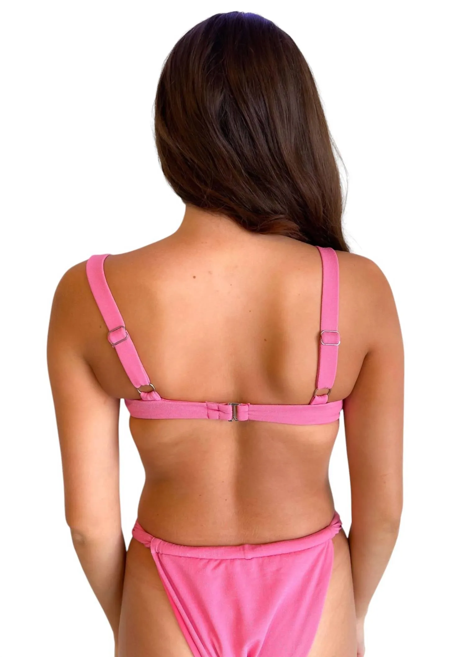 Bisou Bikini Bottom In Pink Sparkle