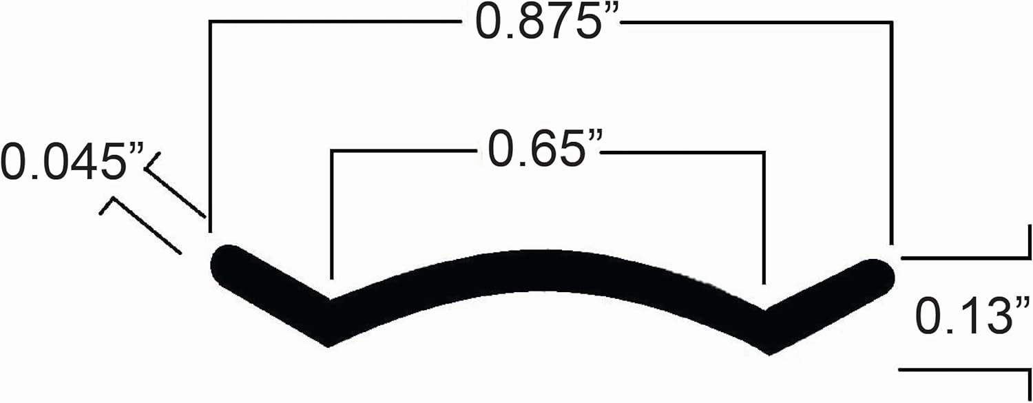 Black Vinyl 7/8" Insert Molding Trim Screw Cover RV Camper Travel Trailer (100 ft, Black)
