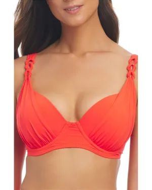 Bleu Rod Beattie Ring Master Draped Bra Swim Top