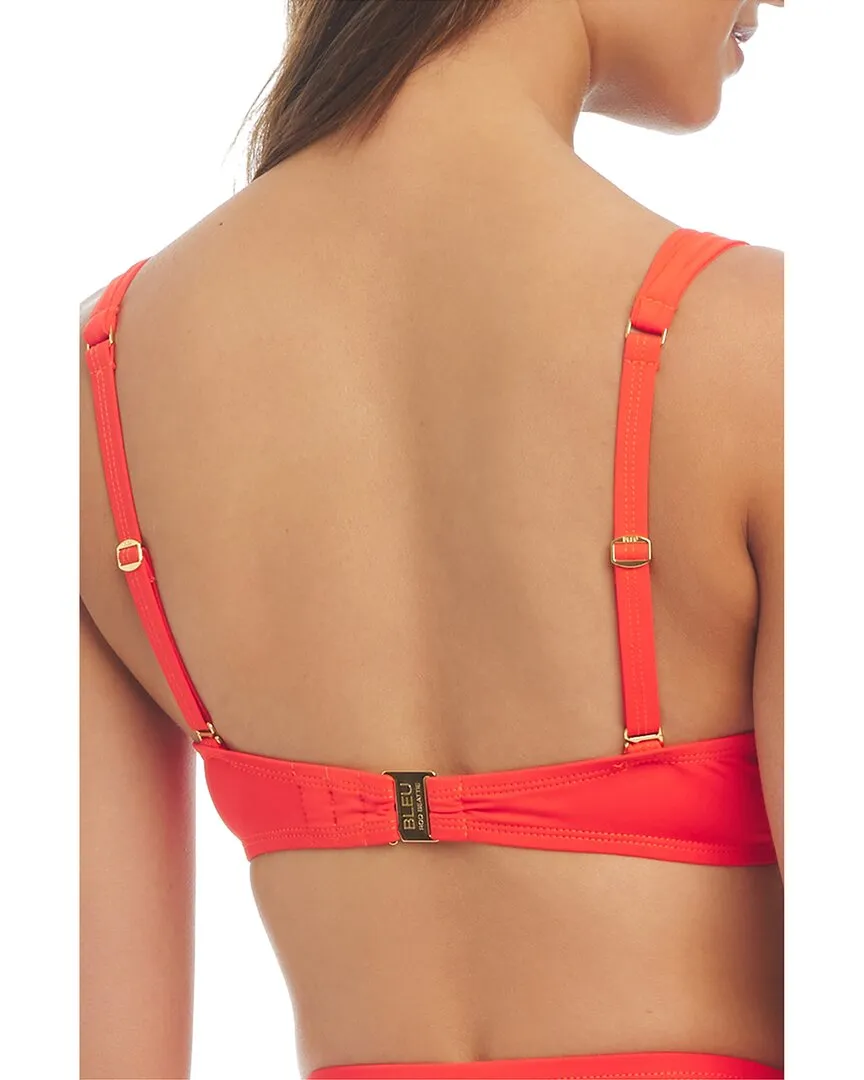 Bleu Rod Beattie Ring Master Draped Bra Swim Top