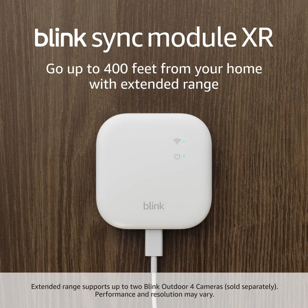 Blink Sync Module XR (newest model)  System hub for all Blink devices, go up to 400 feet from your home with extended range for Outdoor 4 smart audio hub,voice control speaker,Alexa compatible audio,