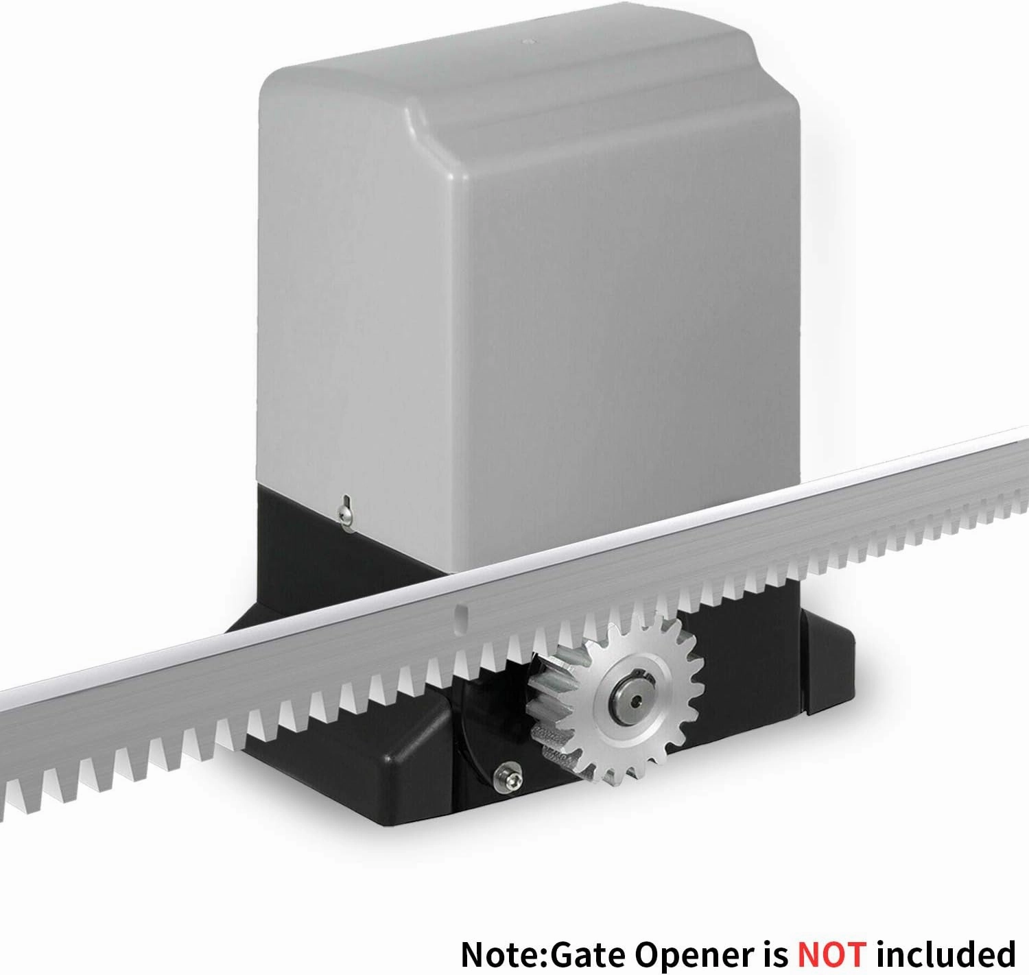 Bltezeit Galvanized Steel Gear Rack 8mm Thickness 3.28ft 4 Pieces Including Mounting Hardware Total 13.12 Feet Teeth Track for Sliding Gate Operator
