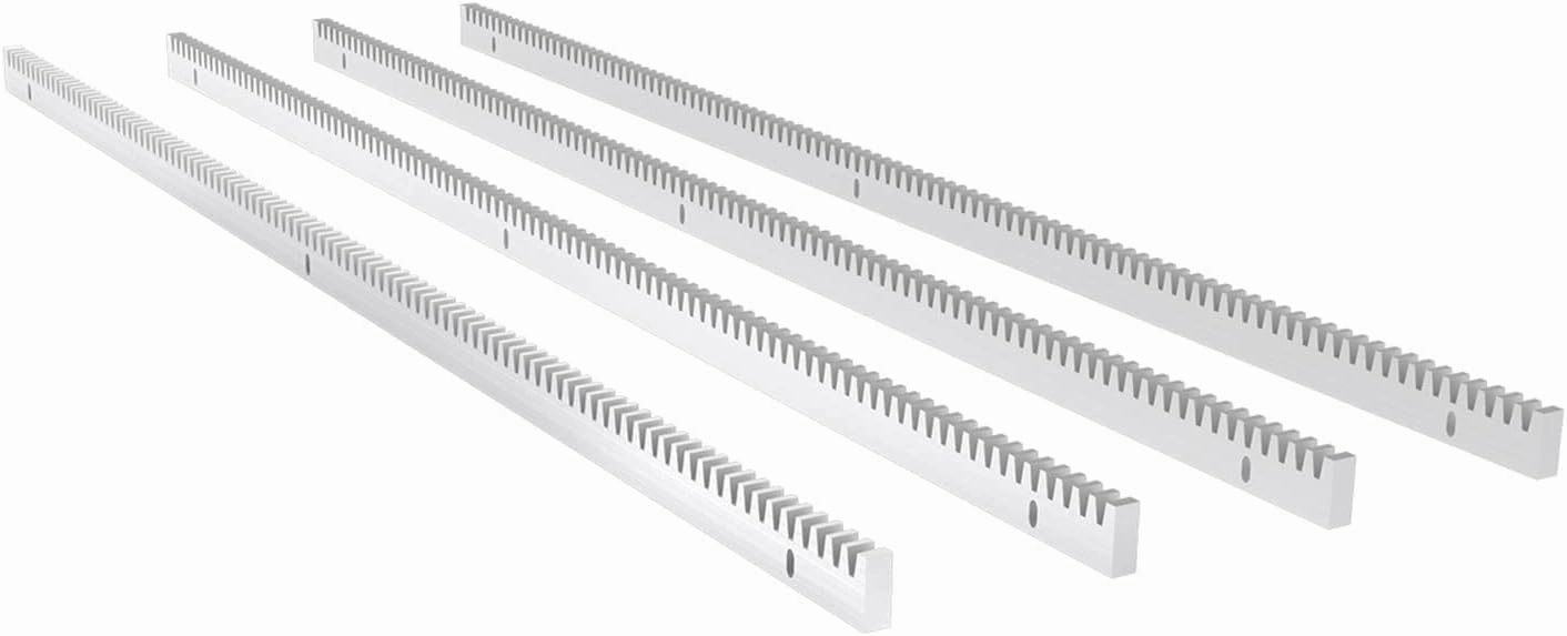 Bltezeit Galvanized Steel Gear Rack 8mm Thickness 3.28ft 4 Pieces Including Mounting Hardware Total 13.12 Feet Teeth Track for Sliding Gate Operator