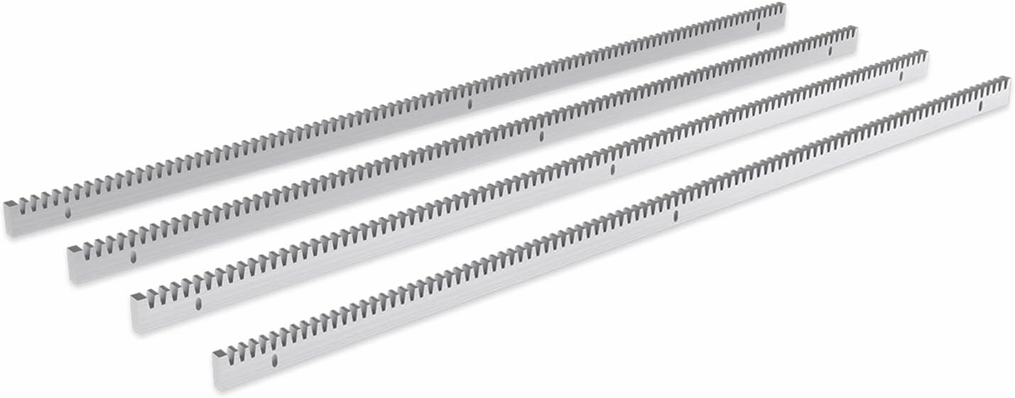 Bltezeit Galvanized Steel Gear Rack 8mm Thickness 3.28ft 4 Pieces Including Mounting Hardware Total 13.12 Feet Teeth Track for Sliding Gate Operator rackmount gear,audio rack equipment,studio rackmounts,
