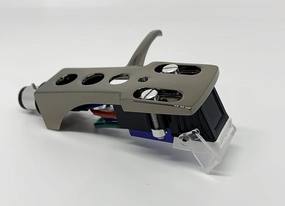 Blue Cartridge and Stylus, needle and Titanium Headshell with mounting bolts for Pioneer SPL100, PL112D, PL12D, PL117D, PL15R, PL514, PL50 turntable cartridge,phono cartridge,MM MC stylus,