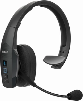 BlueParrott B450-XT Mono Bluetooth Wireless Headphones 96% Noise Canceling Over Head Trucker Headset with Mic, All Day Comfort Padded Headband, 300 ft. Wireless Range, 24 hrs. Talk Time, Black noise cancelling headphones,ANC headphones,travel headphones,